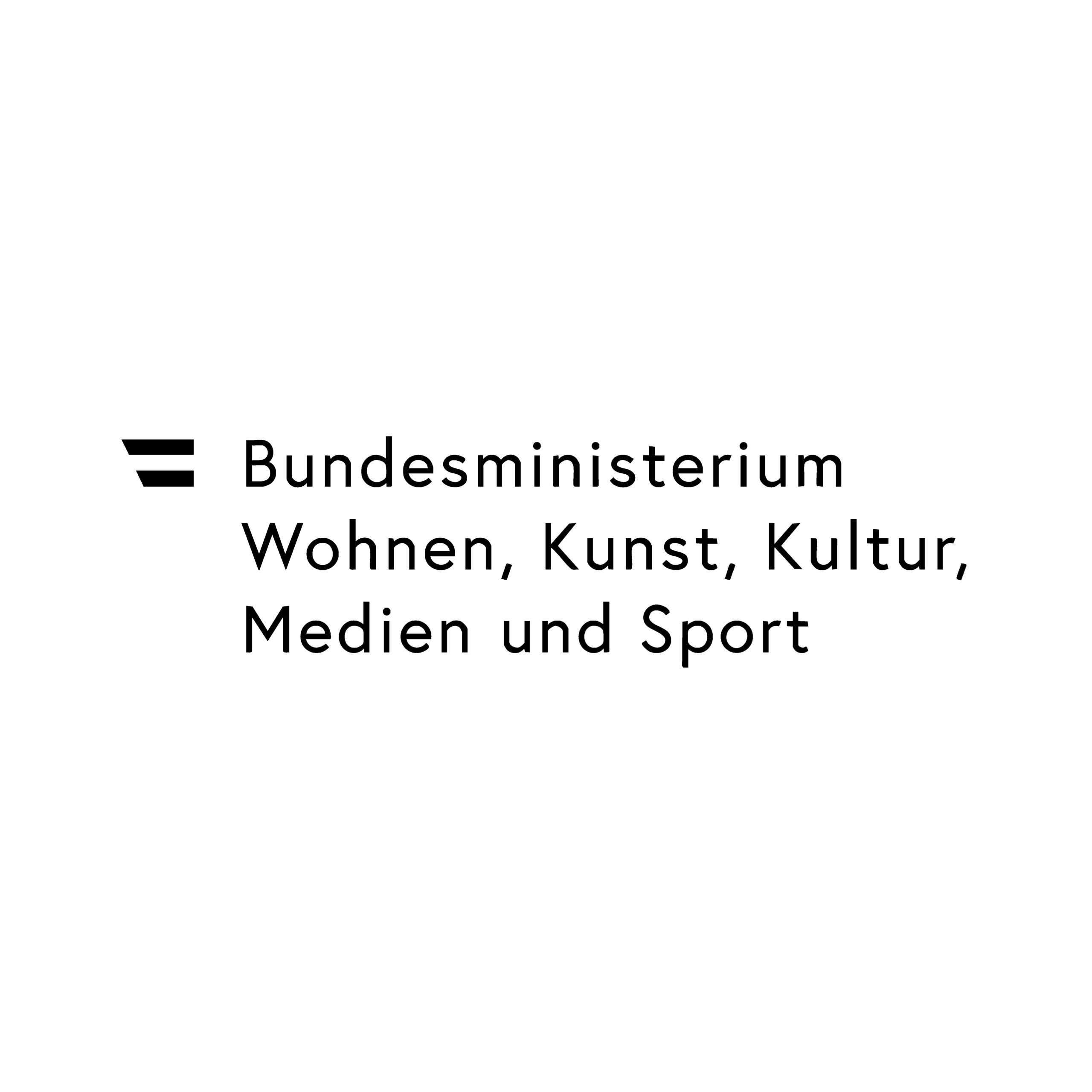 Logo Bundesministeriuzm Wohnen, Kunst, Kultur, Medien und Sport